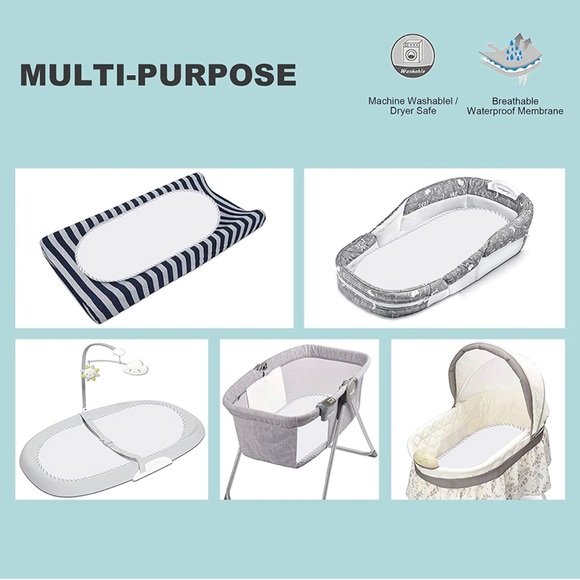 HIPHOP PANDA Bamboo Baby Waterproof Changing Pad Liners of 5 pack - Picture 3 of 5